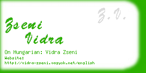 zseni vidra business card